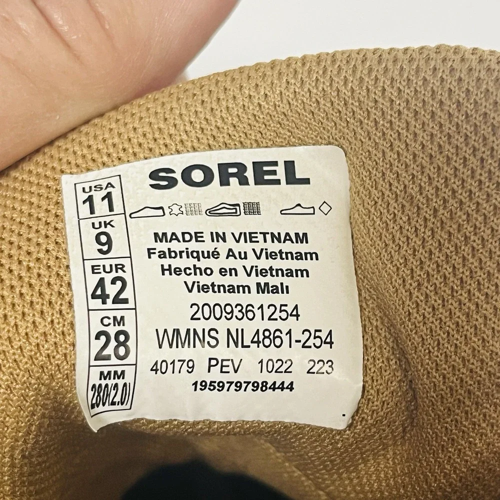 Sorel Out N About III Mid Sneakers Women's Tawny Buff Round Toe Waterproof - 11‎